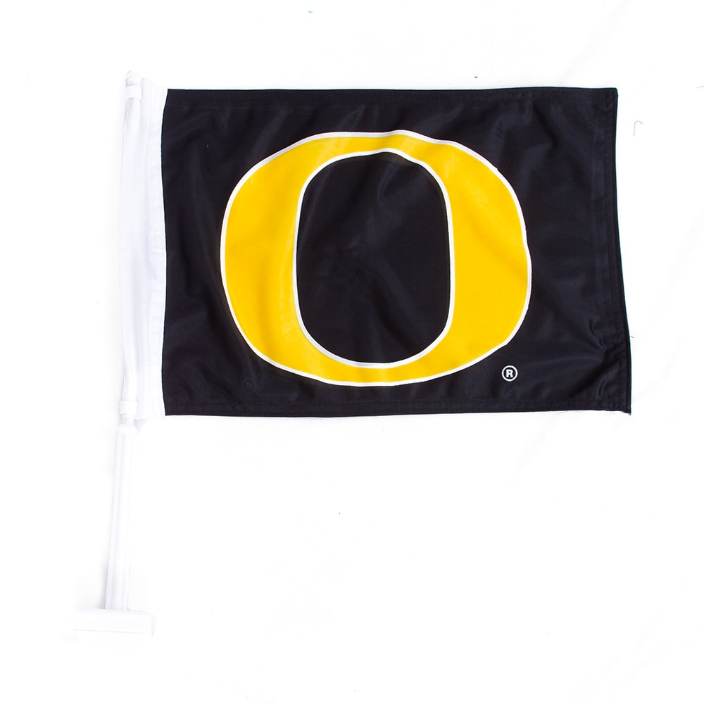 Classic Oregon O, Sewing Concepts, Black, Car Emblems, Home & Auto, 11"x16", Flag, Pole, 943940